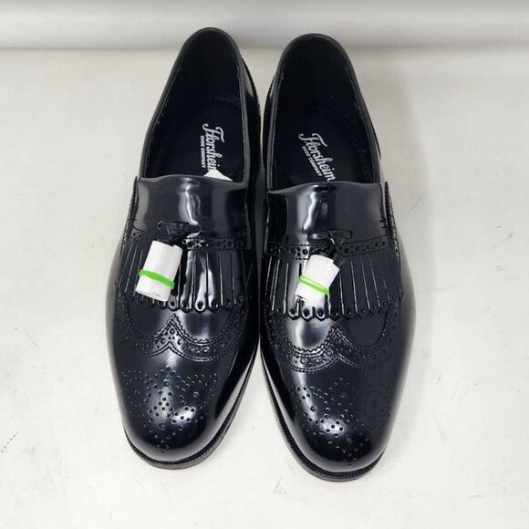 Men\'s 8 EEE X-Wide Florsheim Lexington black wingtip loafers dress shoes 17073 main image 7